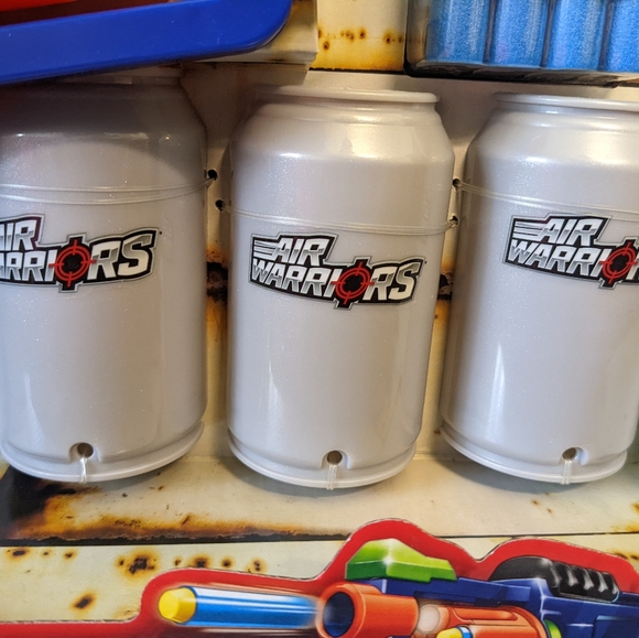 Air Warriors Equalizer Toy Gun With Long Distance Darts & 3 Target Cans - Picture 12 of 12